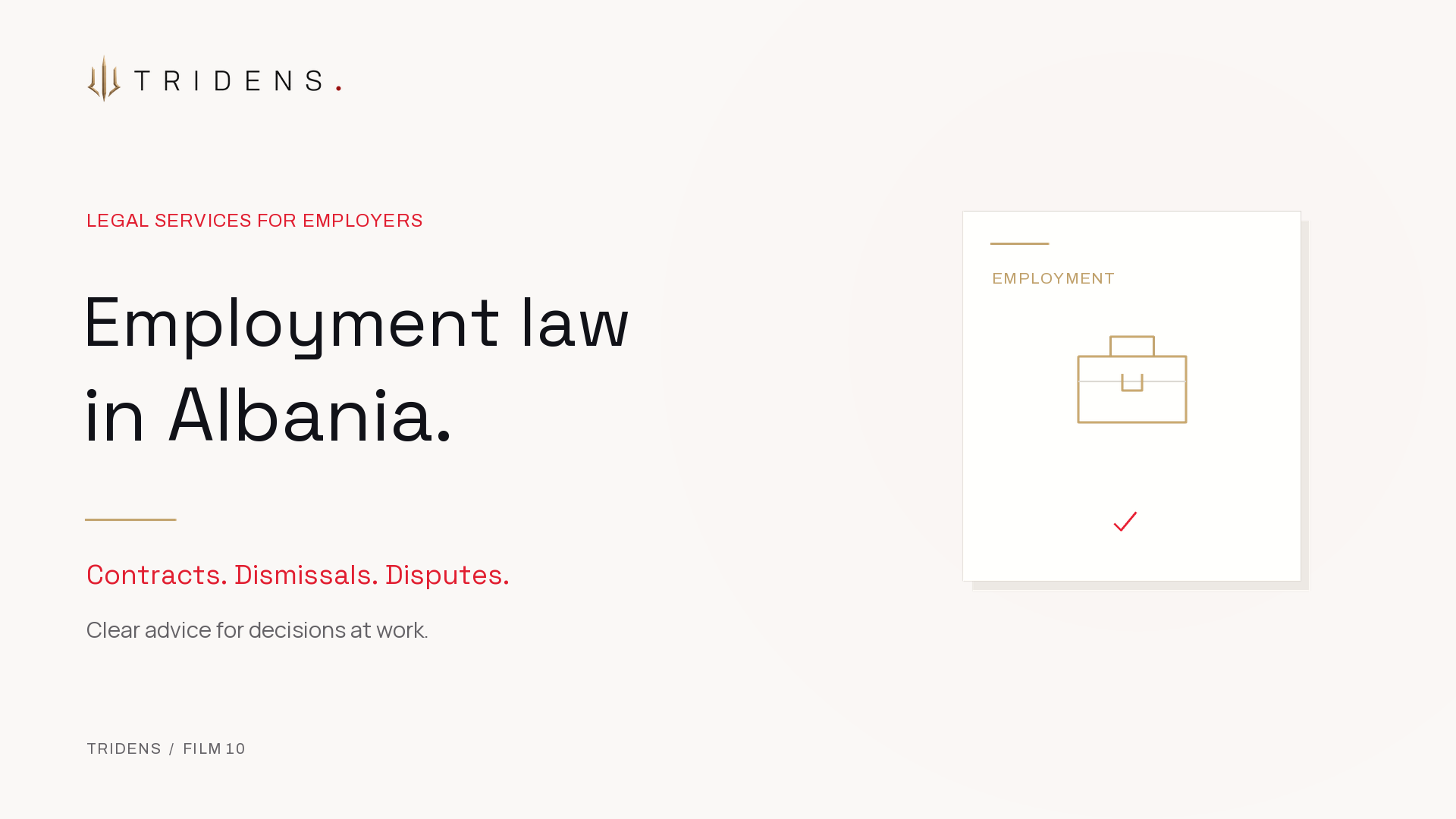 Employment Law Services in Albania